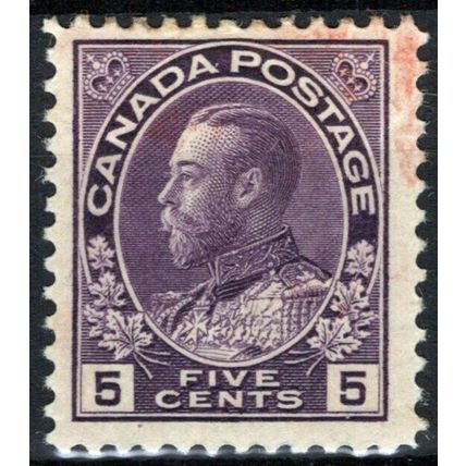 ZAYIX Canada 112 MH 5c violet Royalty King George V 121022S122