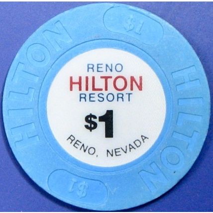 Hilton. $1 Casino Chip. Reno, NV. Y98.
