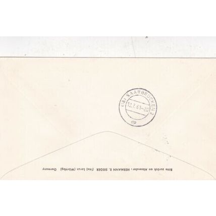 Luxembourg 1961 DNL Luxembourg to Saarbrucken FF Cover Typed VGC
