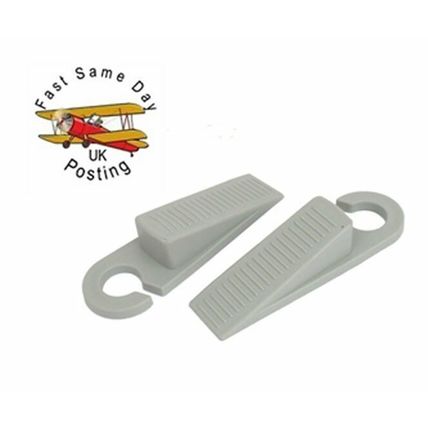 Door Wedge White Rubber Heavy Duty Stop Large Strong Stopper Jam Jammer Non Slip