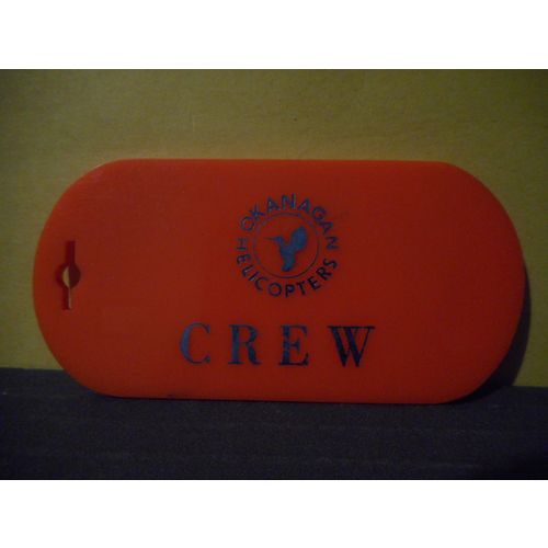 Okanagan Helicopters crew Keychain,luggage tag