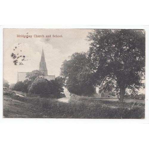 Idridgehay Church and School Derbyshire 1916 Postcard
