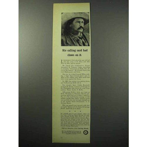1956 U.S. Savings Bonds Ad - Yellowstone Kelly