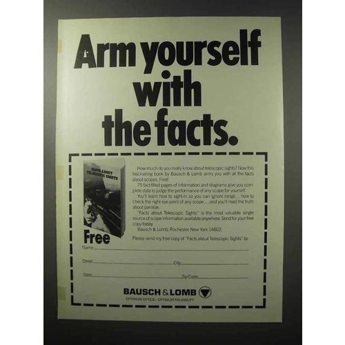 1970 Bausch & Lomb Scopes Ad - Arm Yourself