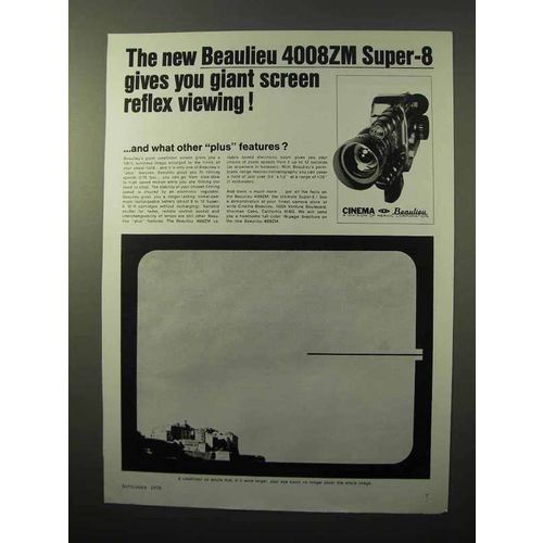 1970 Beaulieu 4008ZM Super-8 Movie Camera Ad