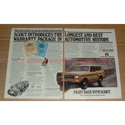 1980 2pg International Harvester Scout Ad, Best Package