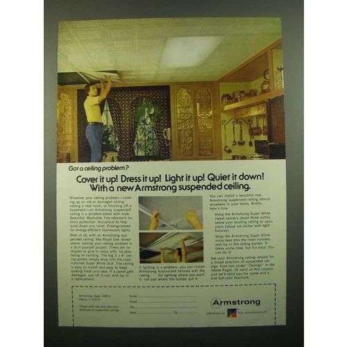 1980 Armstrong Suspended Ceiling Ad - Cover it Up! Dress it Up!