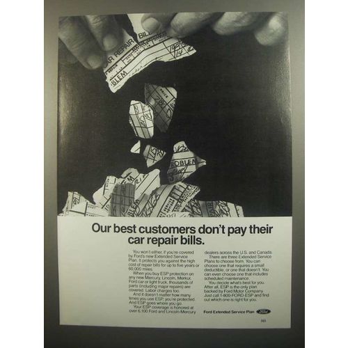1984 Ford Extended Service Plan Ad - Don't Pay Bills