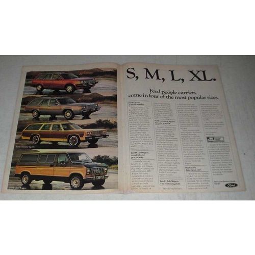1984 Ford Escort, LTD, Country Squire and Club Wagon Ad