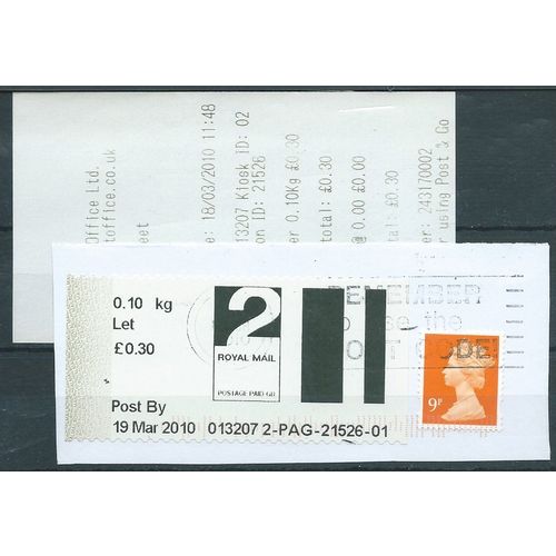 2010 2ND CLASS POST & GO (DERBY) ON PIECE(EBID50-430XL)