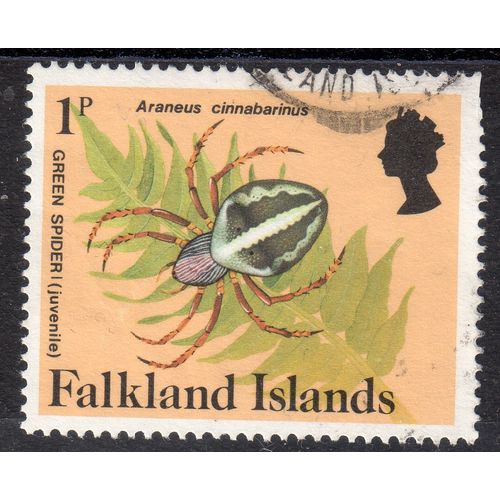 Falkland Isl Sg469a 1p Juvenile spider fine used (G139)