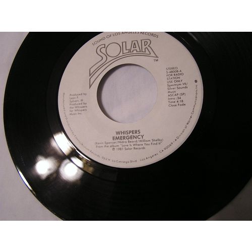 Whispers Promo 45-EMERGENCY STEREO/MONO