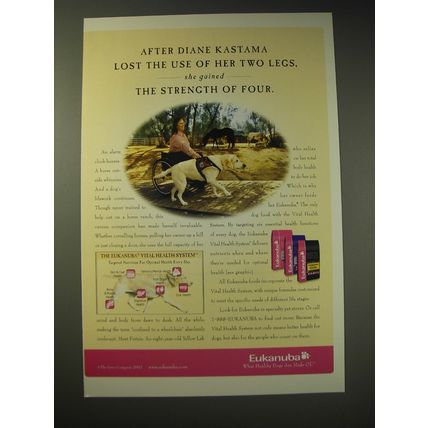 2003 Eukanuba Dog Food Ad - After Diane Kastama lost the use of her two legs