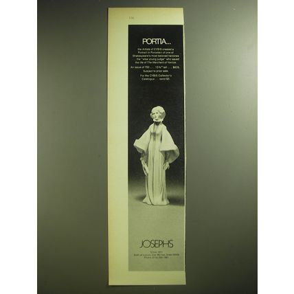1974 Josephs Cybis Portia Porcelain Advertisement