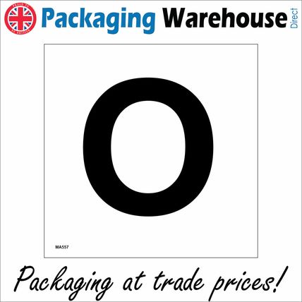 MA557 LETTER CHARACTER O SIGN WAREHOUSE SHELVING FACTORY STOREROOM ALPHABET