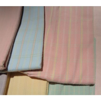 6 Pcs Flannel Fabric Material 18x42 Inches Cotton Sewing Crafting Stripe Plaid