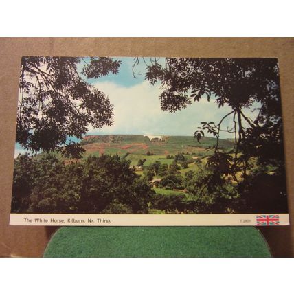 WHITE HORSE, KILBURN, YORKSHIRE. unused postcard, by E T W Dennis
