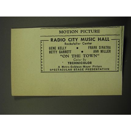 1950 On the Town Movie Advertisement - Radio City Music Hall