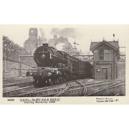 Auld Reekie 872 Train At Waverley Station NBR Railway Postcard