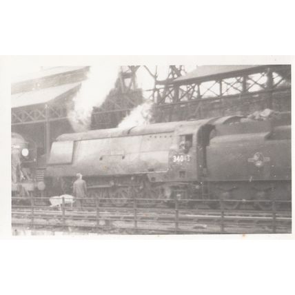 34043 Train At Bournemouth Station Vintage Railway Photo