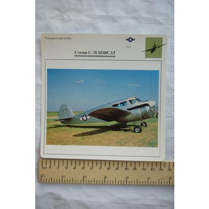 Cessna C-78 Bobcat - USA - Transport & Utility - Collectors Club Card