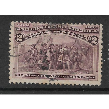 USA 1893 COLUMBIAN EXPOSITION 2c PURPLE LANDING OF COLUMBUS SG 236 FU