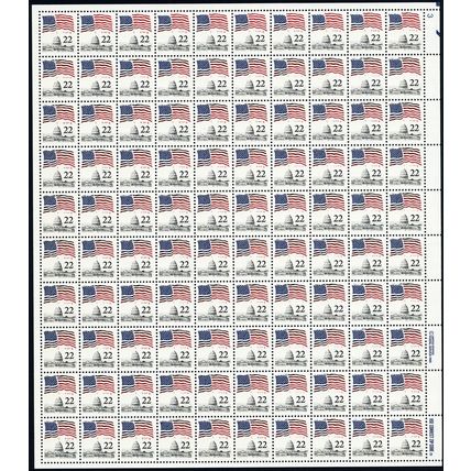 2114 Var, Partial Color Missing Error In Sheet of 100 Stamps - Stuart Katz