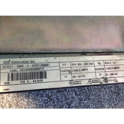 ABB ACS601-0006-4-000B1200801 ACS600 AC DRIVE,3-PHASE,380-500 VAC,ABB ACS600,AA