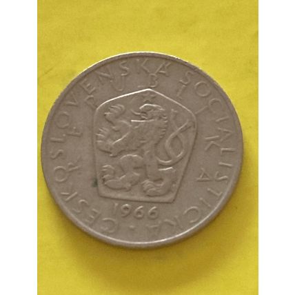 Umlaufmünze Tschechoslowakei 5 Kronen 1966