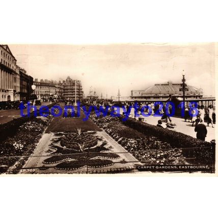 Carpet Gardens, Eastbourne, Sussex, Postcard 1947