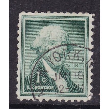 United States Postmark 1954 New York Washington 1c VGC