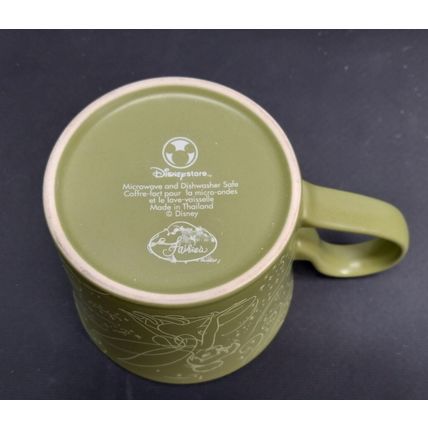 DISNEY Store Tinkerbell Fairies Green 20oz Coffee Mug Cup Sketch