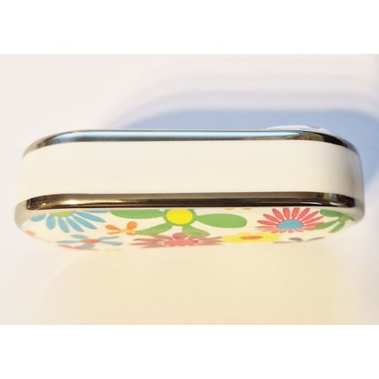 Cute Floral flowers Retro Flower Car Key Cover, Fits Fiat 3 button key 500