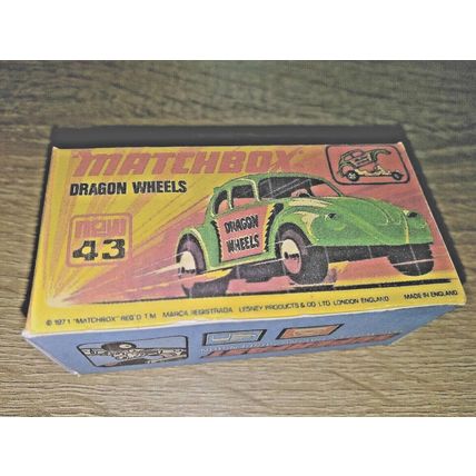 Matchbox - No43 Dragon Wheels - Replica / Reproduction Box