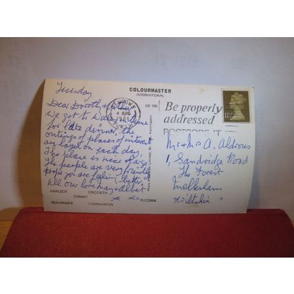 5 CASTLES OF NORTH WALES, multiview , used postcard Colourmaster 1981 pm =