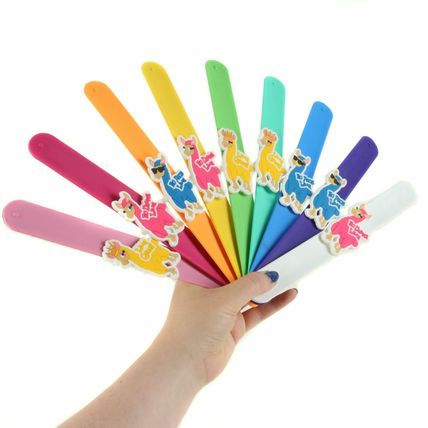 LLAMA SNAP BRACELET Wristband Kid Birthday Party Bag Loot Filler Pinata Silicone