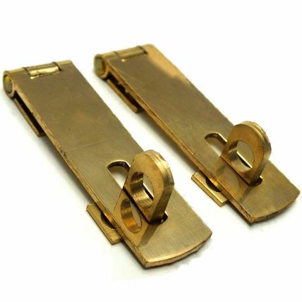 2x HASP AND STAPLE 63mm Cabinet Cupboard Door Catch Latch Padlock Bar Strap Lock