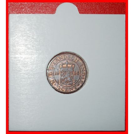 Ⰶ LION 1914-1945: NETHERLANDS EAST INDIES★1/2 CENT 1936 1+A★LOW START★NO RESERVE