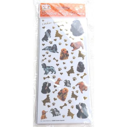DOG BREED CRAFT STICKERS - COCKER SPANIEL - SCRAP BOOKING CARD CRAFT ETC