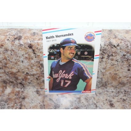 1988 fleer baseball new york mets keith hernandez card#136