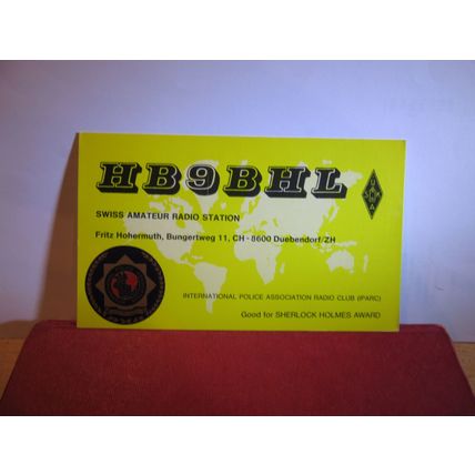 QSL card SWITZERLAND dated 1987 =