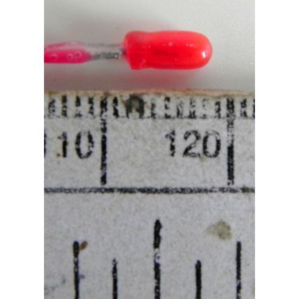 Ampoule - rouge 3 volts - 65 ma 3 mm type grain de blé - lot de 4
