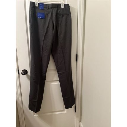 APT. 9 Men's Flat Front Dress Pants Easy Care Slim Fit Choose Your Size Gray