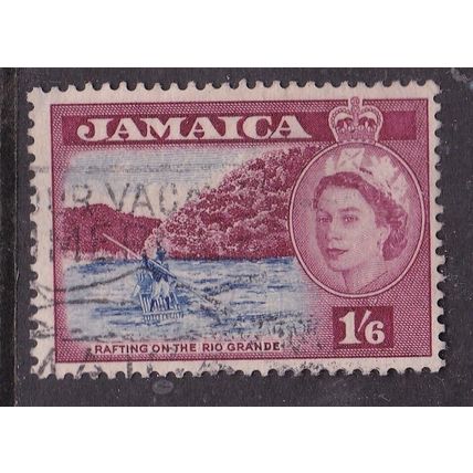 Jamaica 1956 Rafting on the Rio Grande 1/6d Fine Used SG 169 VGC