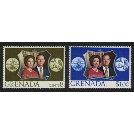 Grenada Royal Silver Wedding 2v 1972 MH SG#530-531