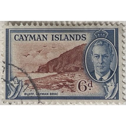 Cayman Islands KGVI 1950 6d Bluff Brac Used SG 142 Sc 129 postage stamp king
