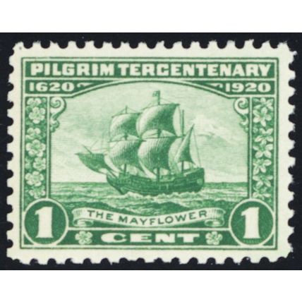 548, Mint VF/XF NH 1¢ Mayflower Stamp * Stuart Katz