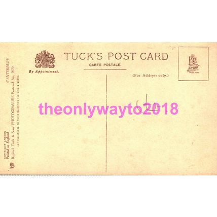 Butchery Lane, Canterbury, Tuck Postcard 1900/10s?