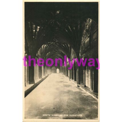 North Alley of Cloister, Canterbury Cathedral, Tuck RP Postcard 1900/10s?