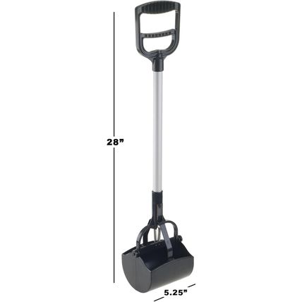 Pet Pooper Scooper - Plastic and Aluminum Cat and Dog Poop Grabber with Long Han